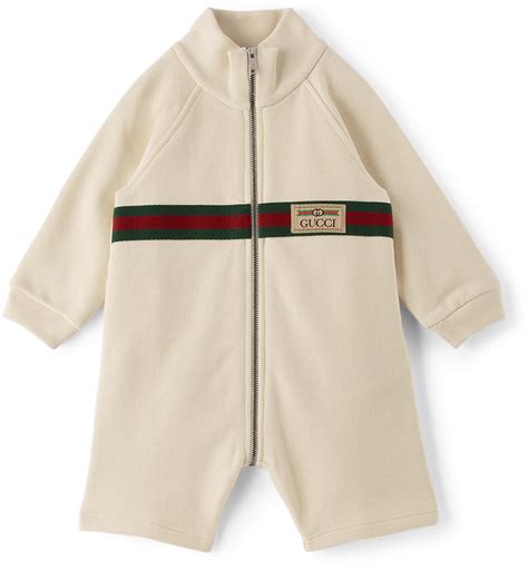 gucci baby dress white|Gucci baby jumpsuit.